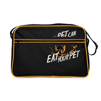 Cadeau de t-shirt de drôles de serpents - Sac Retro - noir/or - Devant