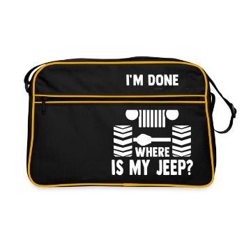 I'm done Adulting where is my Jeep? offroad suv - Sac Retro - noir/or - Devant