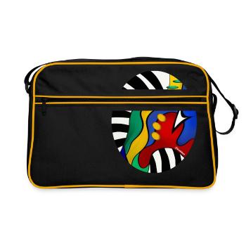 Abstract art - Retro Bag - black/gold - Front