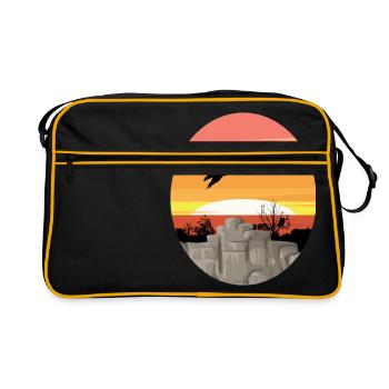 Feel nature - Feel the Nature - Retro Bag - black/gold - Front