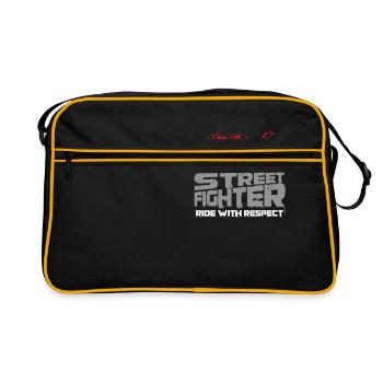 Streetfighter Roulez avec respect - Sac Retro - noir/or - Devant