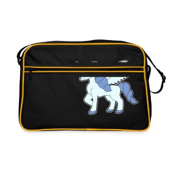 Ailes de licorne fière idée cadeau - Sac Retro - noir/or - Devant