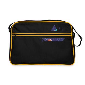 Space paper ship - Retro Bag - black/gold - Front