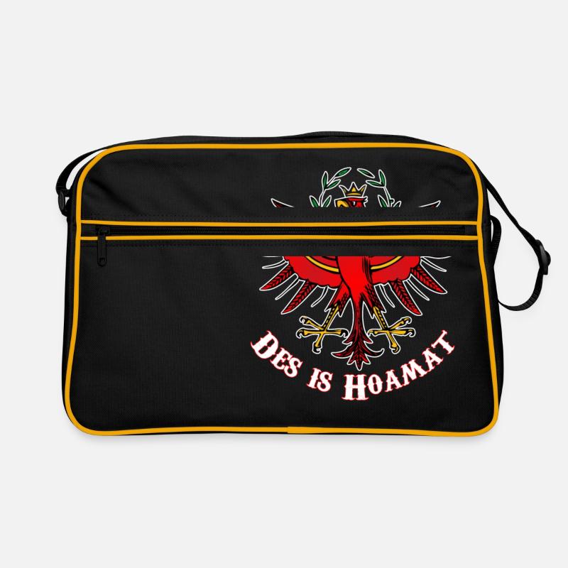 Tyrol est hoamat - Sac Retro - noir/or