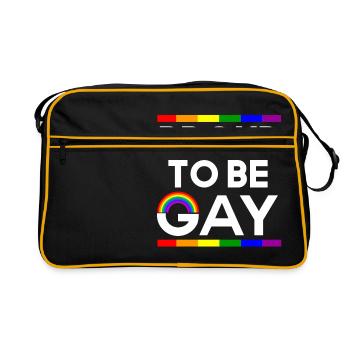 Proud to be gay - Retro Bag - black/gold - Front