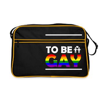 Fier d'être gay - Sac Retro - noir/or - Devant