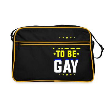 Proud to be gay - Retro Bag - black/gold - Front