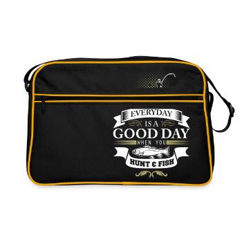 Hunt and fish! - Retro Bag - black/gold - Front