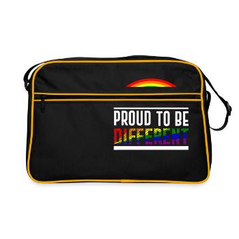 Proud to be different - Retro Bag - black/gold - Front