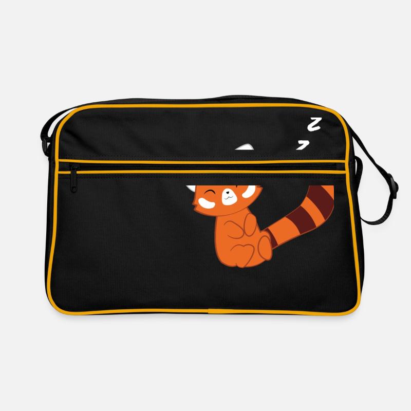 Red Panda - cat bear - sleeping - morning muffle Retro Bag
