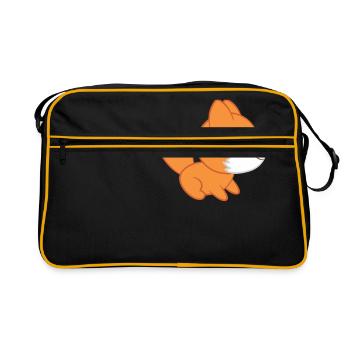 Fox - renarde - Fox amateurs - renard bébé - Sac Retro - noir/or - Devant