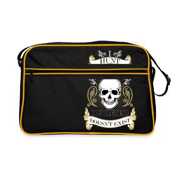 I hunt evil - Retro Bag - black/gold - Front