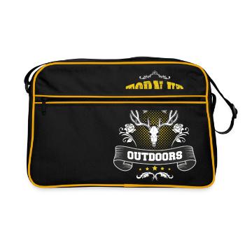 Torn up outdoors - Retro Bag - black/gold - Front