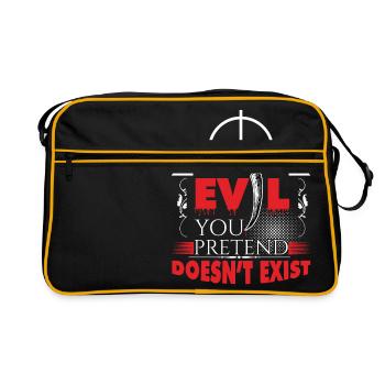 I hunt evil! - Retro Bag - black/gold - Front