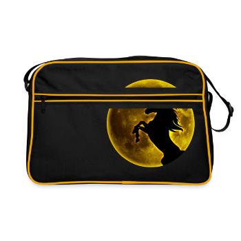 Full moon horse - Retro Bag - black/gold - Front