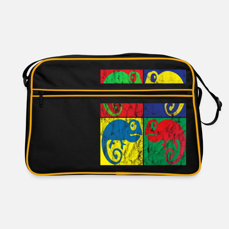 Chamäleon Pop Art Retro Tasche