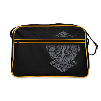 Arbre de Vie - Arbre du Monde Yggdrasil World ash Thor - Sac Retro - noir/or - Devant