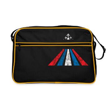 Merica cadeau America 4 juillet pilote d'avion - Sac Retro - noir/or - Devant