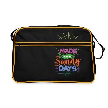 I Was Made For Sunny Days - Retro Bag - black/gold - Front