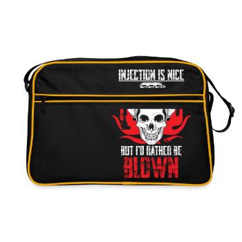 I'd rather be blown - Retro Tasche - Schwarz/Gold - Vorne