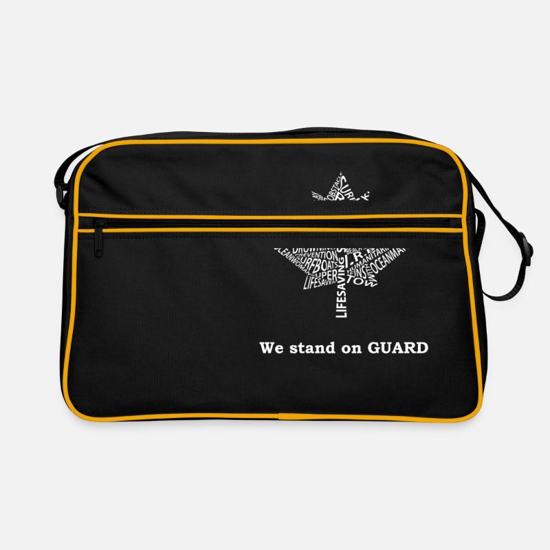 Kanada Ahorn Menschen Geschenk Gastfreundlichkeit - Retro Tasche - Schwarz/Gold