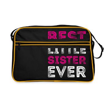 MEILLEUR PETITE SŒUR JAMAIS Meilleure petite soeur - Sac Retro - noir/or - Devant