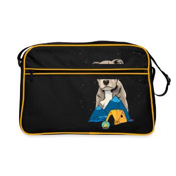 Pit Bull Terrier Pitbull Camping Camping Gift - Retro Bag - black/gold - Front