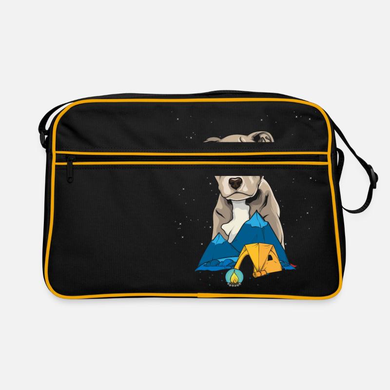 Pit Bull Terrier Pitbull Camping Camping cadeau Sac Retro