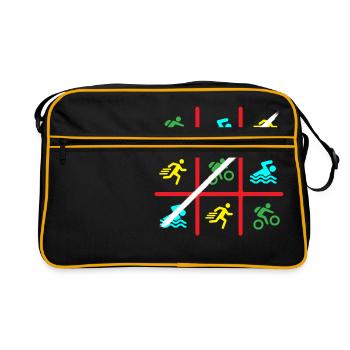 Triathlon - Natation Cyclisme Running Gift - Sac Retro - noir/or - Devant