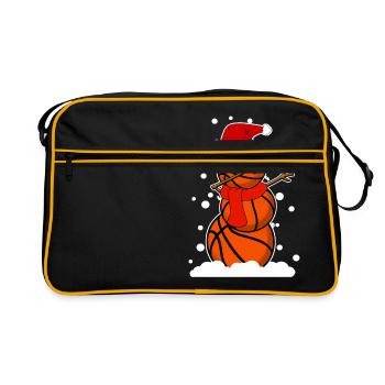 Dab Dabbing de basket-ball idée de cadeau de Noël - Sac Retro - noir/or - Devant