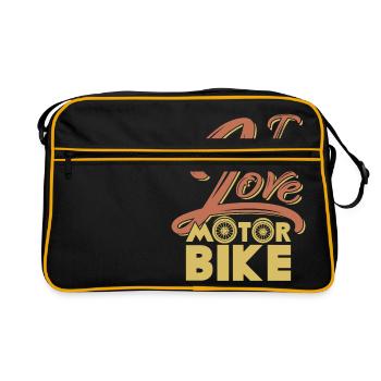 Motorcycle saying Chopper Cruiser exit - Retro Bag - black/gold - Front