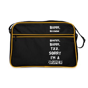 BEATBOX DRUMER - Retro Tasche - Schwarz/Gold - Vorne