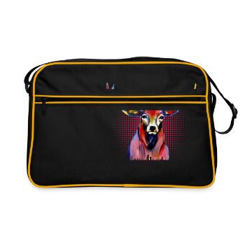 Cerf tacheté - Sac Retro - noir/or - Devant