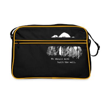 Immigration, Immigrant, Indian, USA, America - Retro Bag - black/gold - Front