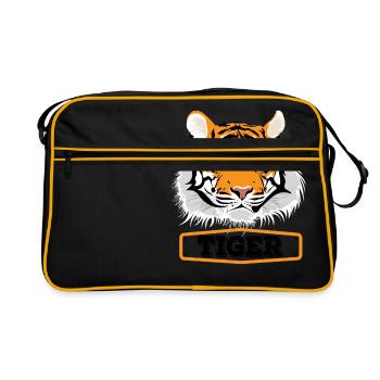 tiger - Retro Bag - black/gold - Front
