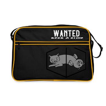 Schrödinger's cat physics quantum mechanics physicist - Retro Bag - black/gold - Front