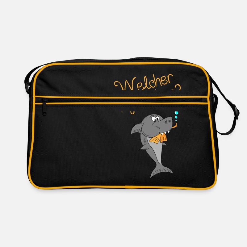 Quel plongeur de pêche requin plonger drôle Sac Retro