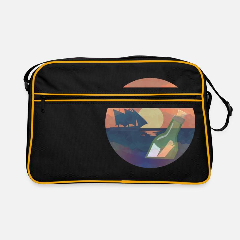 Message in a bottle / sailboat / sailing Retro Bag