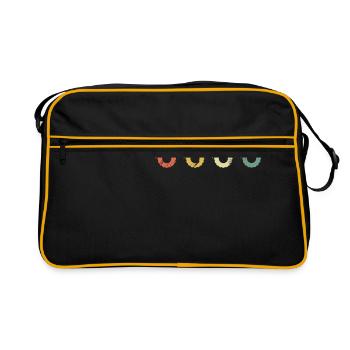 Tractor vintage Trekker Tshirt retro gift - Retro Bag - black/gold - Front