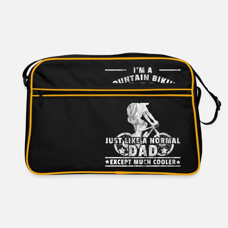 Mountainbiken Geschenk Mountainbiker Berg Papa Dad Retro Tasche