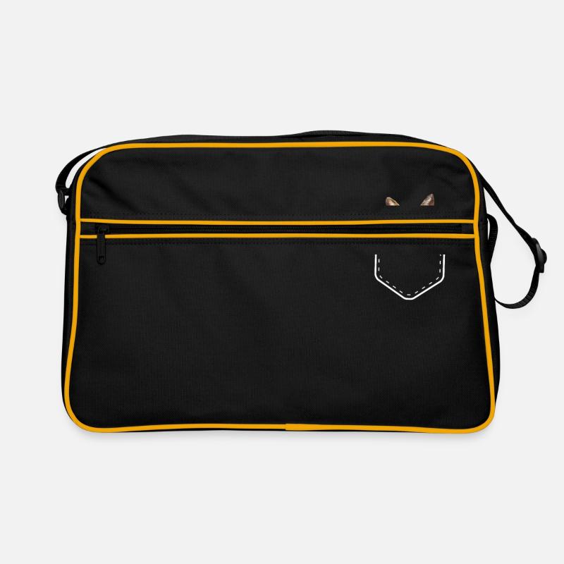 Cool Cat Pocket - Retro Bag - black/gold