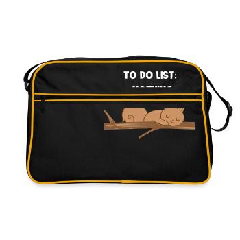 Squirrel - squirrel fan - squirrel - Retro Bag - black/gold - Front
