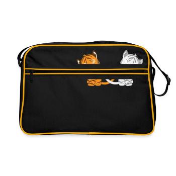 Tiger - Tiger fan - Tiger lover - Tiger love - Retro Bag - black/gold - Front
