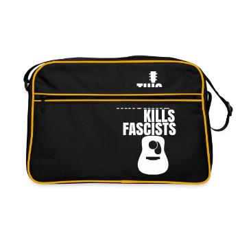 Cette machine tue la chemise de guitare de cadeau de fascistes - Sac Retro - noir/or - Devant