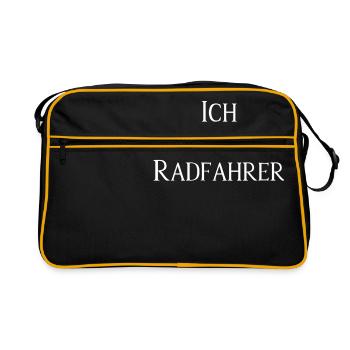 I hate cyclists - Retro Bag - black/gold - Front