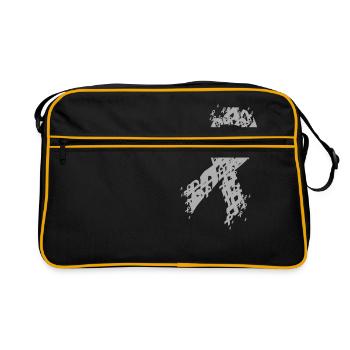 Grey Braincancer Shirt - Retro Tasche - Schwarz/Gold - Vorne