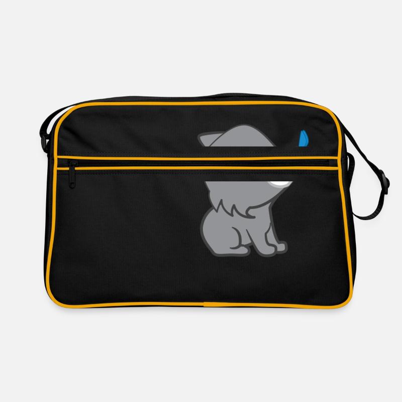 Wolf - Wölfe - Wolffan - Wolfmotiv Retro Tasche