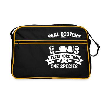 Real Doctors Treat More Than One Species - Sac Retro - noir/or - Devant