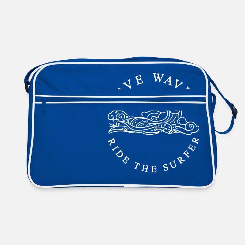 Save Waves Ride The Surfer Geschenk Naturschutz Retro Tasche