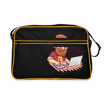 I am a designer - I am a designer - Retro Bag - black/gold - Front